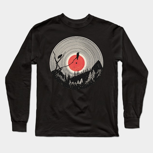 Forest Silence Vinyl Long Sleeve T-Shirt by Bongonation